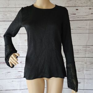 Knitline Black Long Sleeve Sweater Large NWT